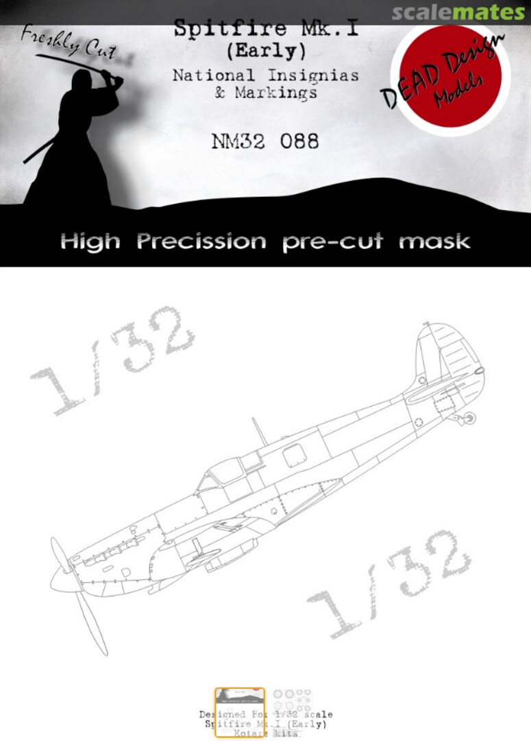Boxart Supermarine Spitfire Mk.I - National Insignia masks NM32088 DEAD Design Models Boxart Supermarine Spitfire Mk.I - National Insignia masks NM32088 DEAD Design Models