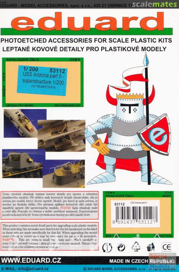 Boxart USS Arizona part 6 - superstructure 53112 Eduard Boxart USS Arizona part 6 - superstructure 53112 Eduard