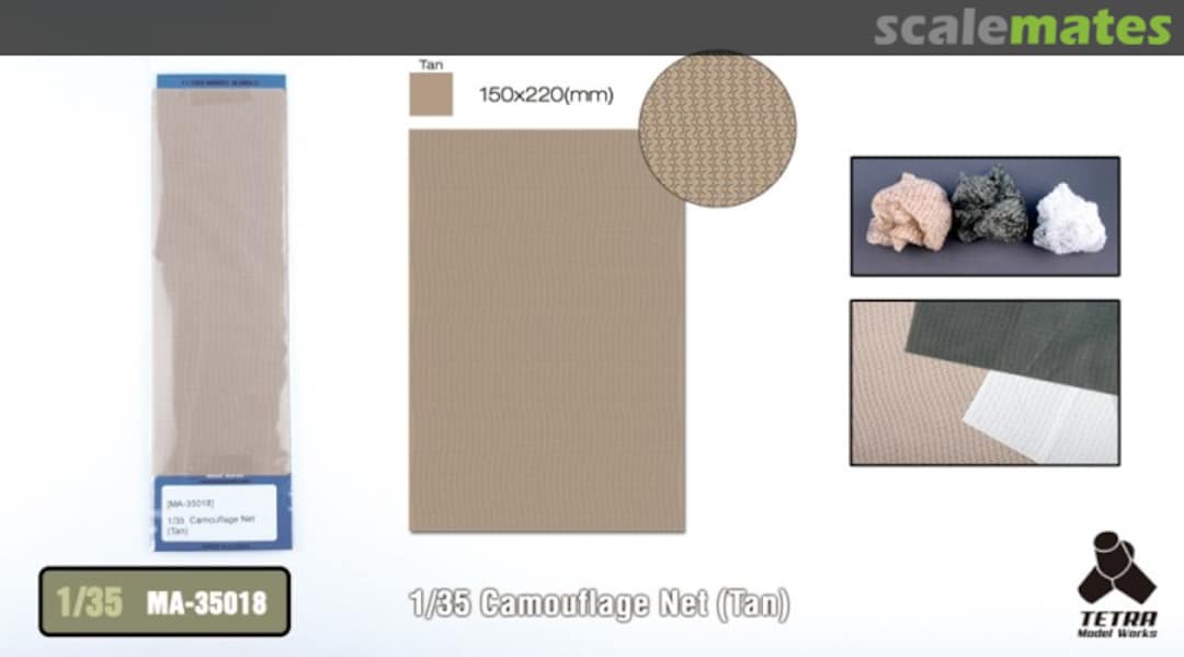 Boxart Camouflage Net (Tan) MA-35018 Tetra Model Works Boxart Camouflage Net (Tan) MA-35018 Tetra Model Works