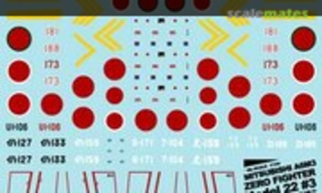 1:144 Mitsubishi A6M3 Zero Fighter Model 22 #3 (MYK Design A-344) A-344