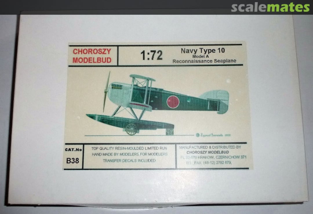 Boxart Navy Type 10 Model A Reconnaissance Seaplane B38 Choroszy Modelbud