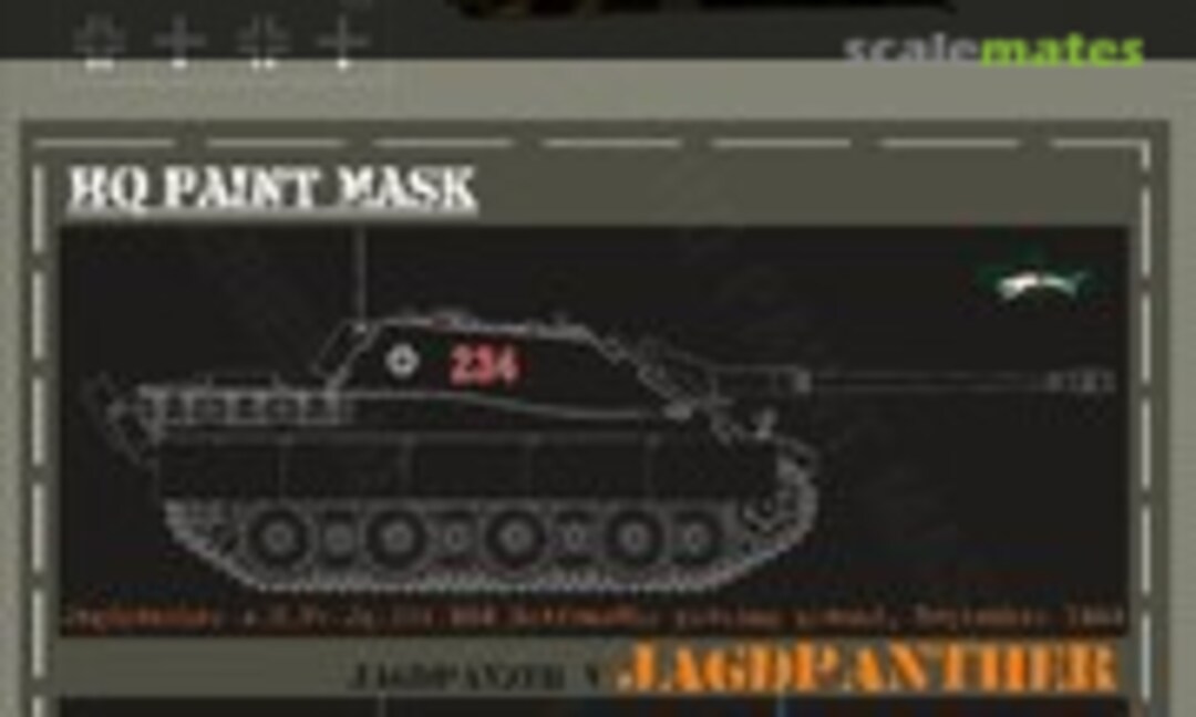 1:16 Jagdpanther s.H.Pz.Jg.Abt.654 Grafenwohr proving ground September 1944 Paint Mask (HQ-Masks JGP 014) JGP 014