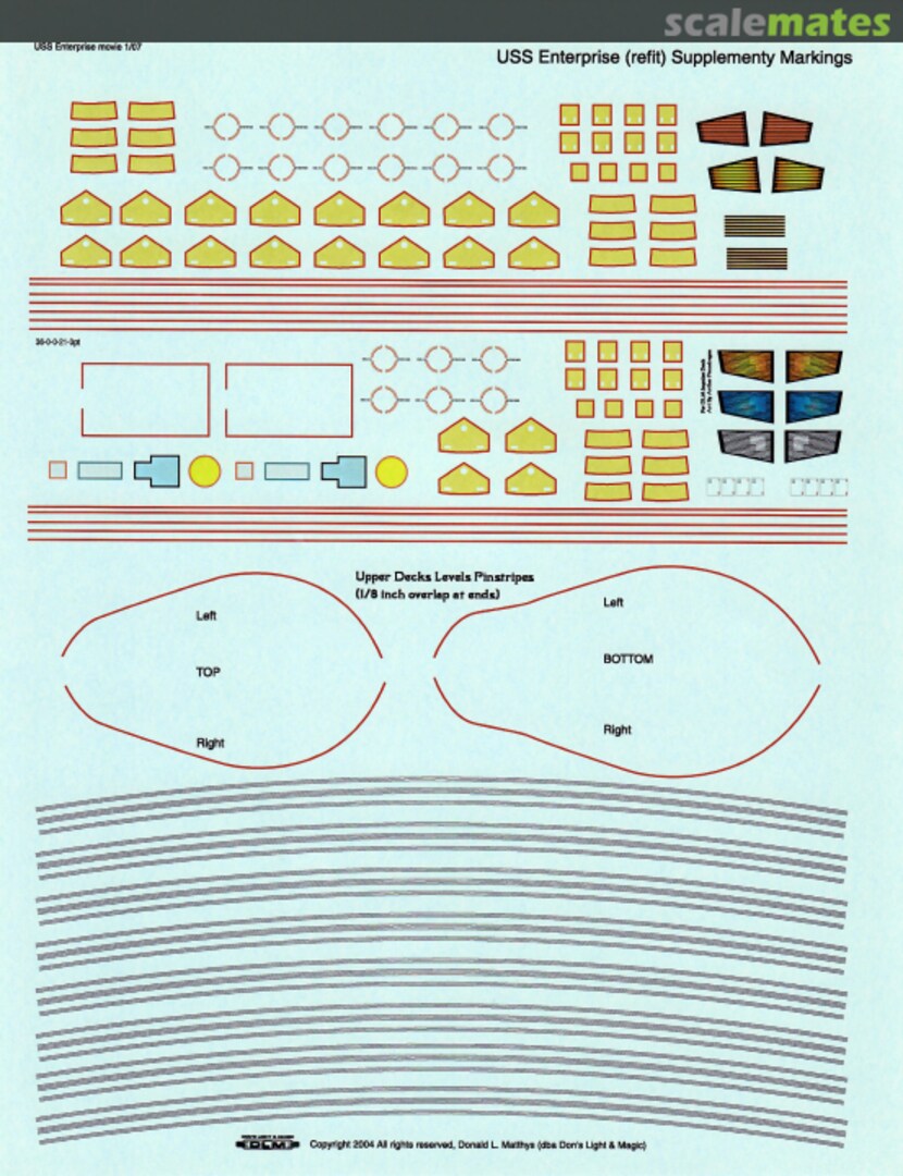 Boxart Enterprise Refit Supplemental Decals DLM-07 Don's Light and Magic