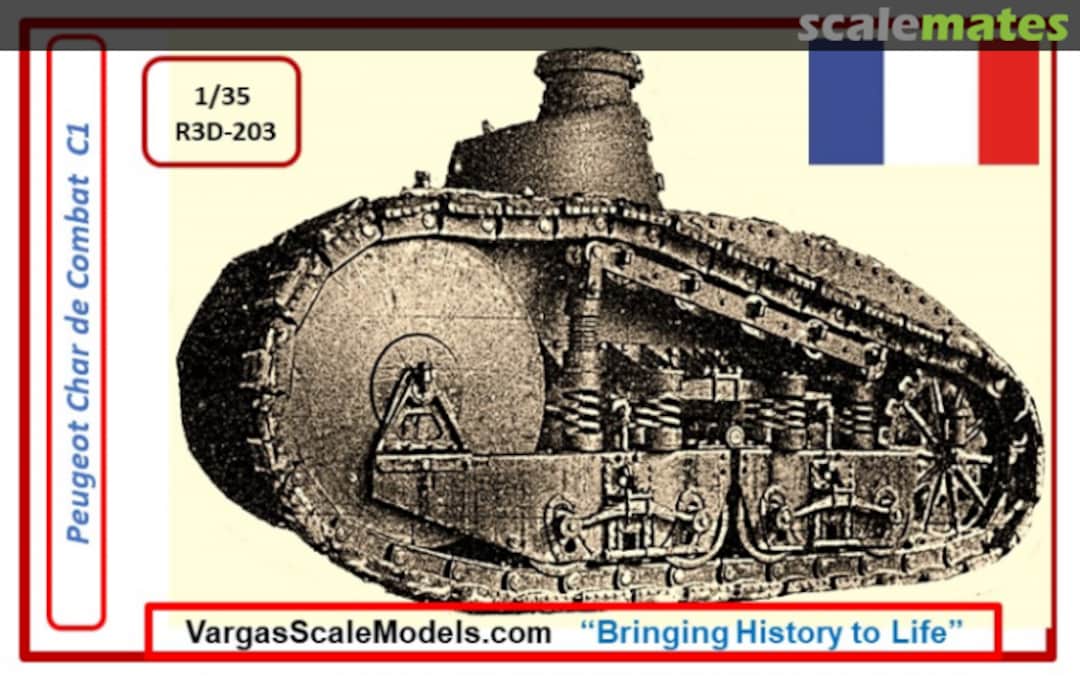 Boxart Peugeot Char de Combat C1 R3D-203 Vargas Scale Models Boxart Peugeot Char de Combat C1 R3D-203 Vargas Scale Models