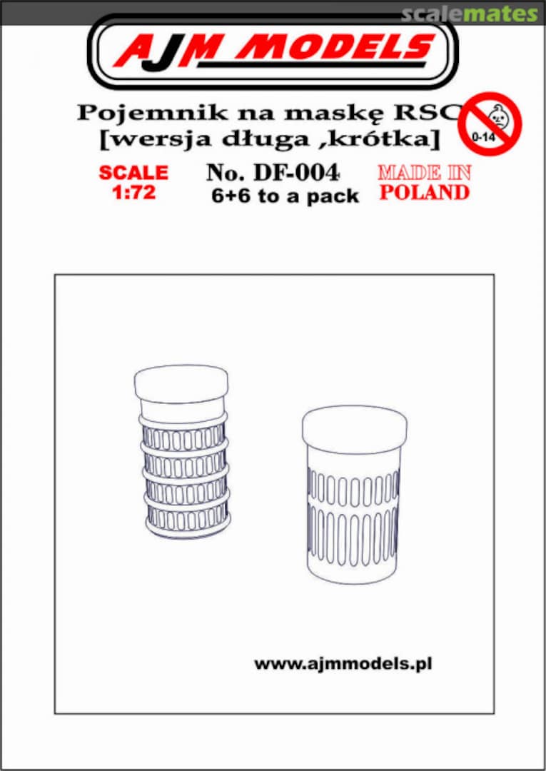 Boxart Pojemnik na maskę RSC (wersja długa, krótka) DF-004 AJM Models