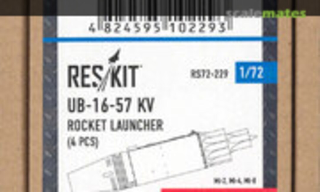 1:72 UB-16-57KV rocket launcher (4 pcs) (ResKit RS72-0229) RS72-0229