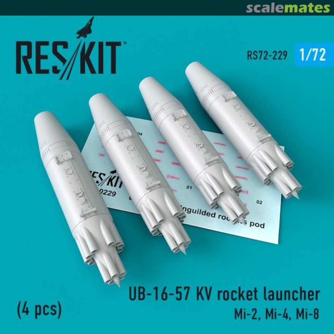 Contents UB-16-57KV rocket launcher (4 pcs) RS72-0229 ResKit Contents UB-16-57KV rocket launcher (4 pcs) RS72-0229 ResKit