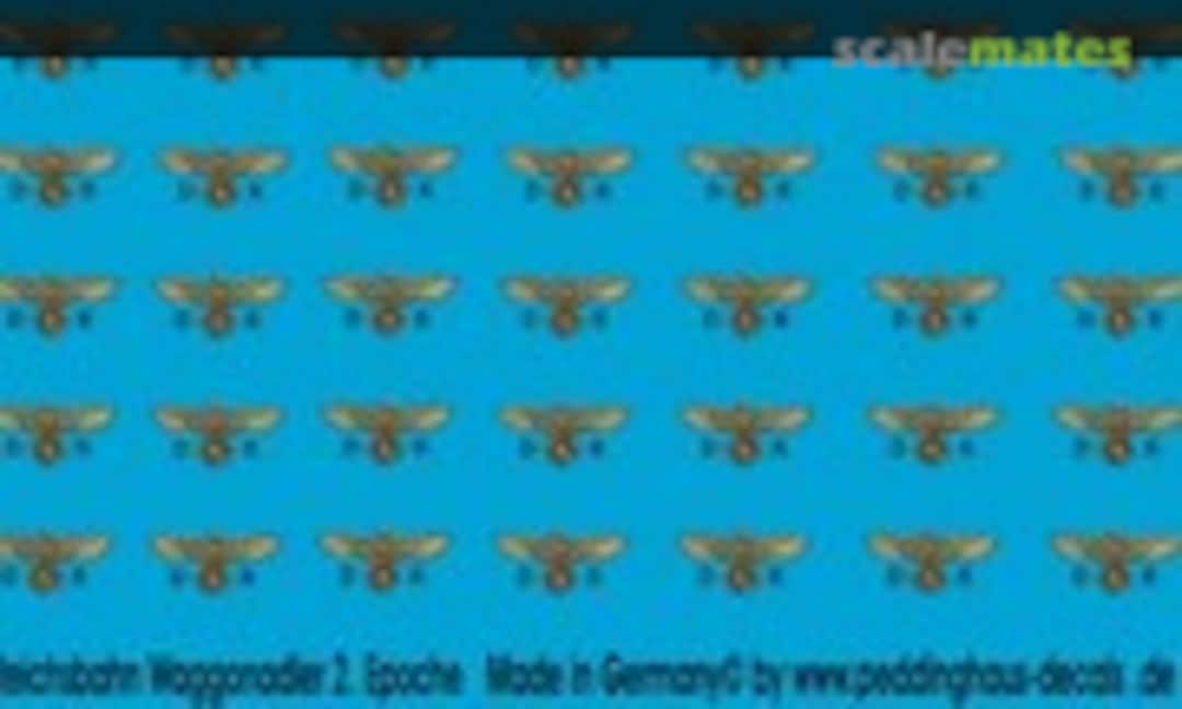 1:87 Reichsbahnwaggonadler 2. Epoche späte Ausführung gold Druck (Peddinghaus-Decals EP 1758) EP 1758