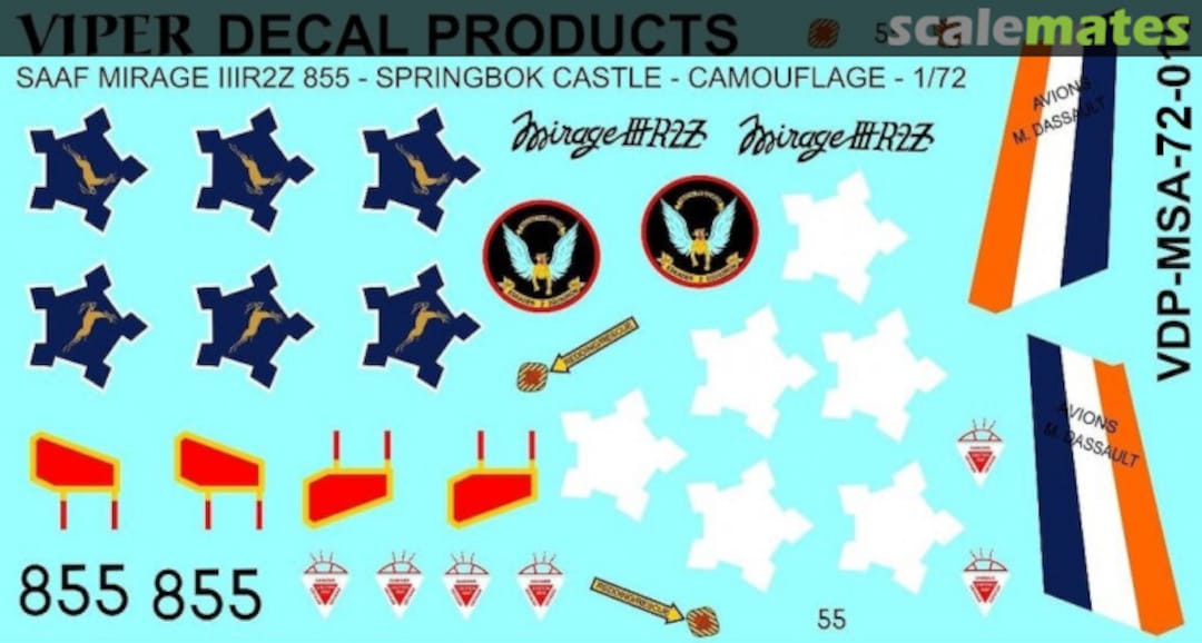 Boxart SAAF Mirage IIIR2Z MSA72019 Viper Decal Products Boxart SAAF Mirage IIIR2Z MSA72019 Viper Decal Products
