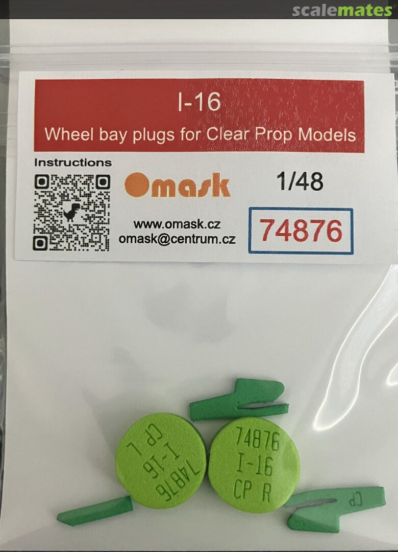 Boxart Wheel bay plugs for Clear Prop Models 74876 Omask Boxart Wheel bay plugs for Clear Prop Models 74876 Omask