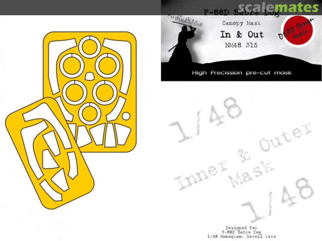 Boxart North American F-86 D Sabre Dog - In & Out Canopy Mask NM48315 DEAD Design Models Boxart North American F-86 D Sabre Dog - In & Out Canopy Mask NM48315 DEAD Design Models