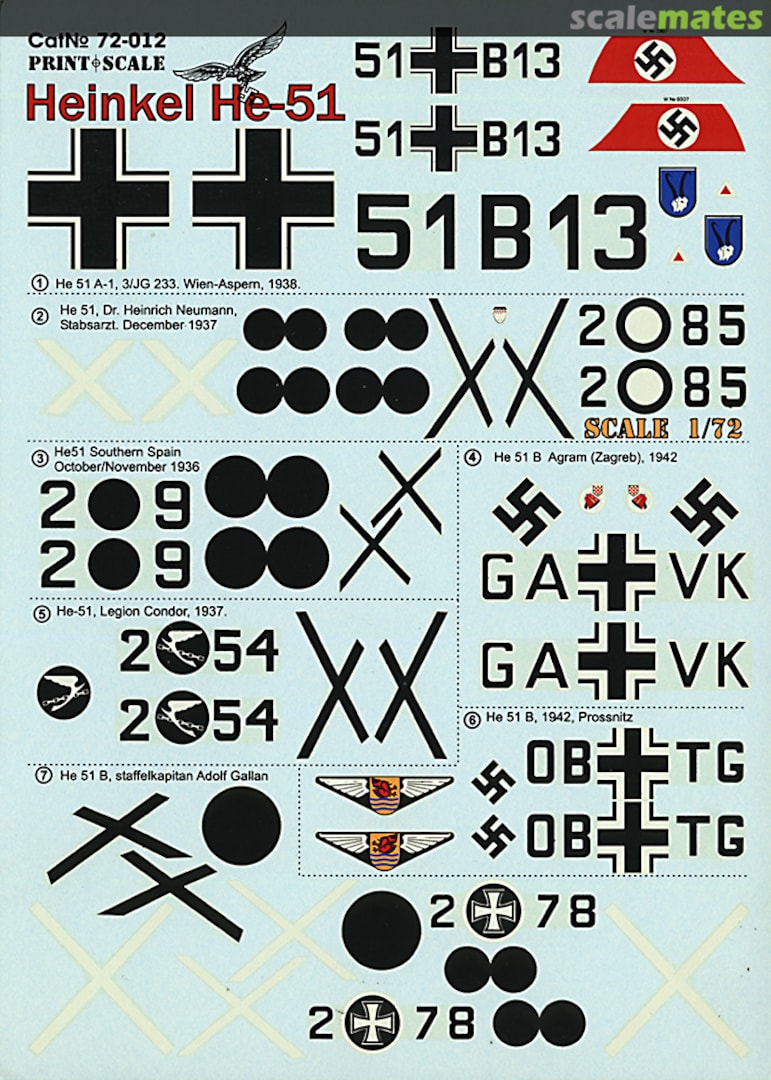 Boxart Heinkel He 51 72-012 Print Scale