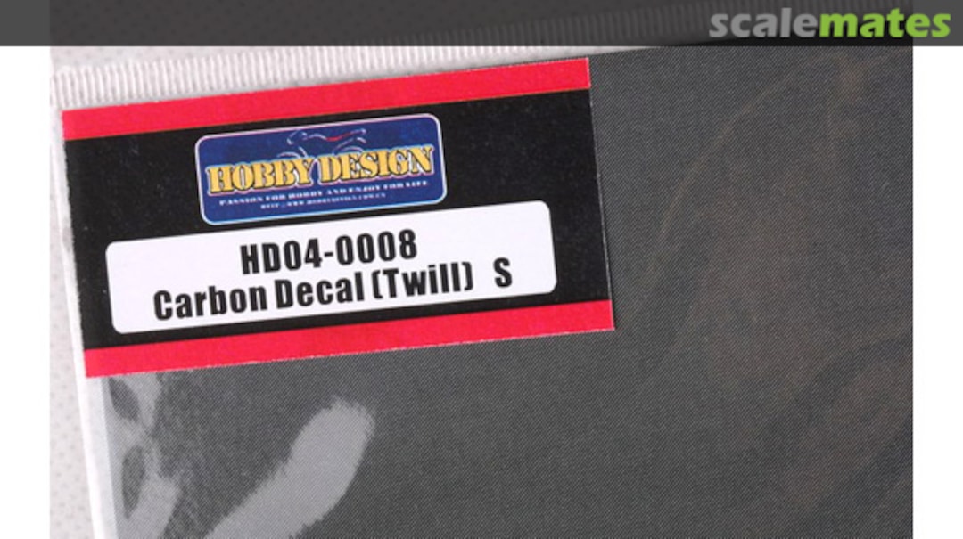 Boxart Carbon decal twill small size pattern HD04-0008 Hobby Design