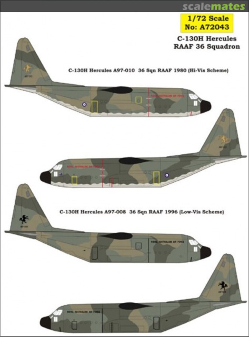 Boxart Lockheed C-130H Hercules 36 Sqn A72043 Aussie Decals