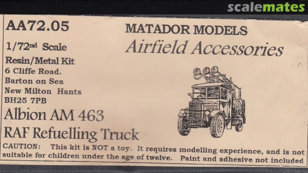 Boxart Albion AM463 RAF Refuelling Truck AA72.05 Matador Models