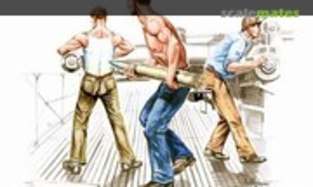 1:72 USS Gato class crew (canon crew in action) 3 fig (CMK F72178) F72178