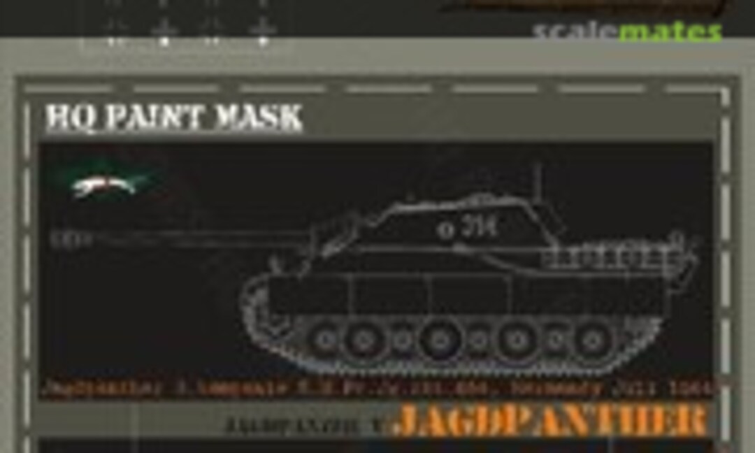 1:16 Jagdpanther 3.kompanie S.H.Pz.Jg.Abt.654 Normandy July 1944 Paint Mask (HQ-Masks JGP 015) JGP 015