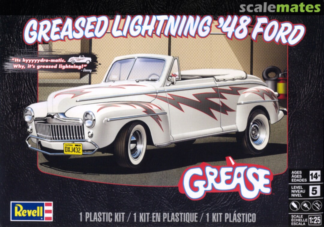 Boxart Greased Lightning '48 Ford 85-4443 Revell Boxart Greased Lightning '48 Ford 85-4443 Revell
