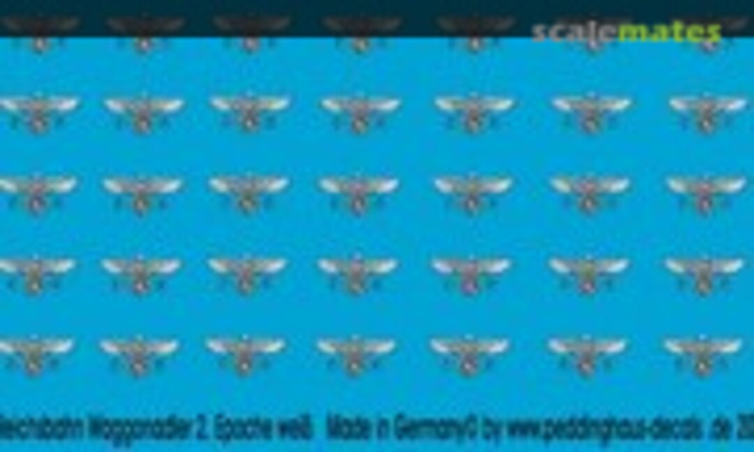 1:87 Reichsbahnwaggonadler 2. Epoche späte Ausführung weisser Druck (Peddinghaus-Decals EP 1757) EP 1757