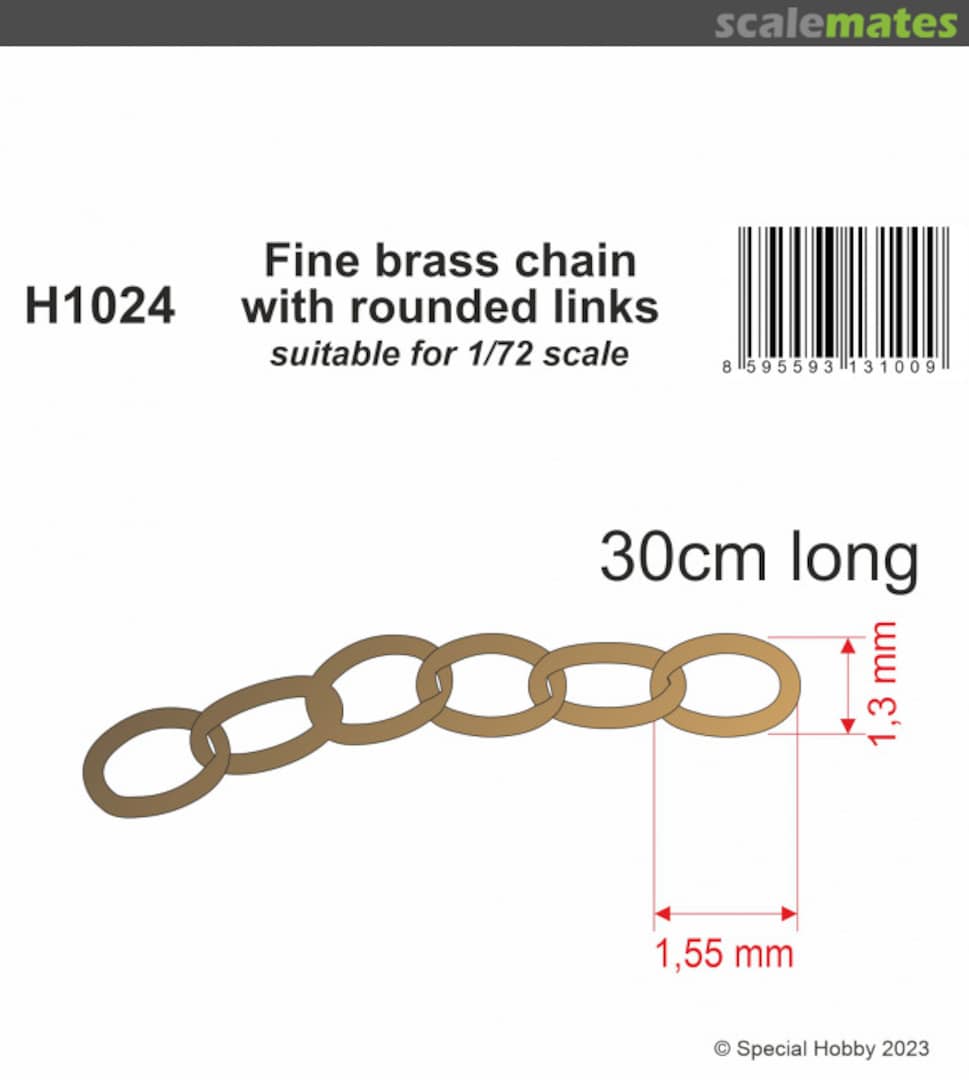 Boxart Fine brass chain with rounded links H1024 CMK Boxart Fine brass chain with rounded links H1024 CMK