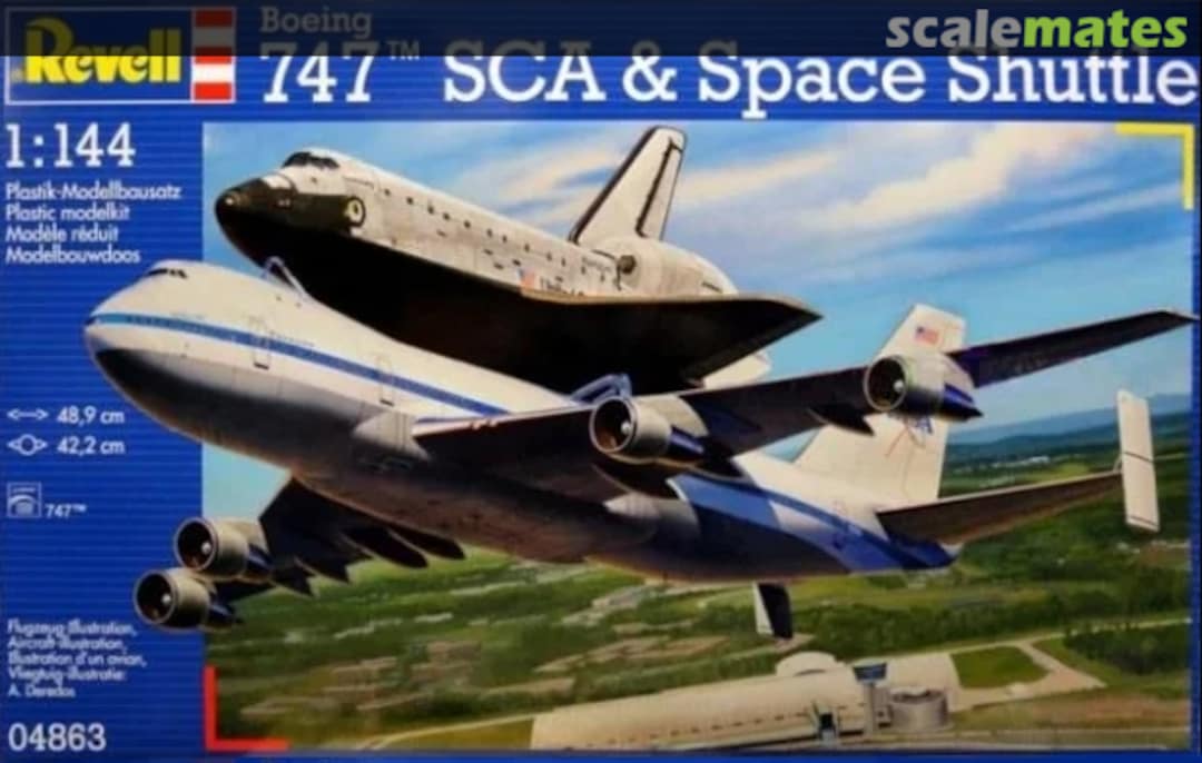 Boxart Boeing 747 SCA & Space Shuttle 04863 Revell