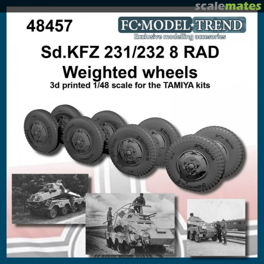 Boxart Sd.KFZ 231/232 8 Rad weighted wheels 48457 FC Model Trend