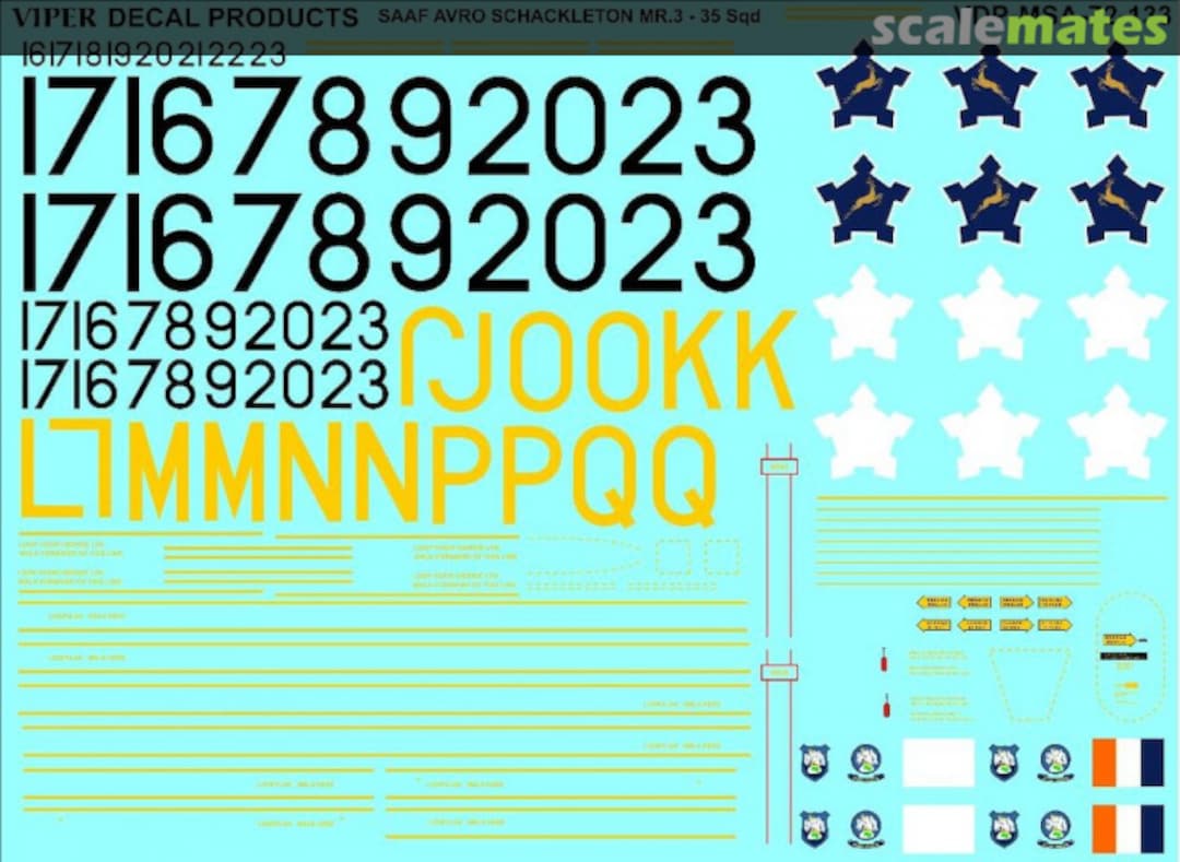 Boxart SAAF Avro Shackleton MR3 MSA72133 Viper Decal Products Boxart SAAF Avro Shackleton MR3 MSA72133 Viper Decal Products