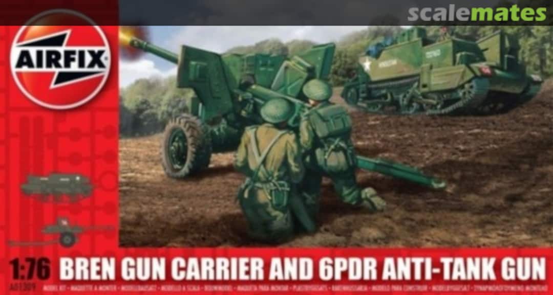 Boxart Bren Gun Carrier and 6PDR Anti-Tank Gun A01309 Airfix Boxart Bren Gun Carrier and 6PDR Anti-Tank Gun A01309 Airfix