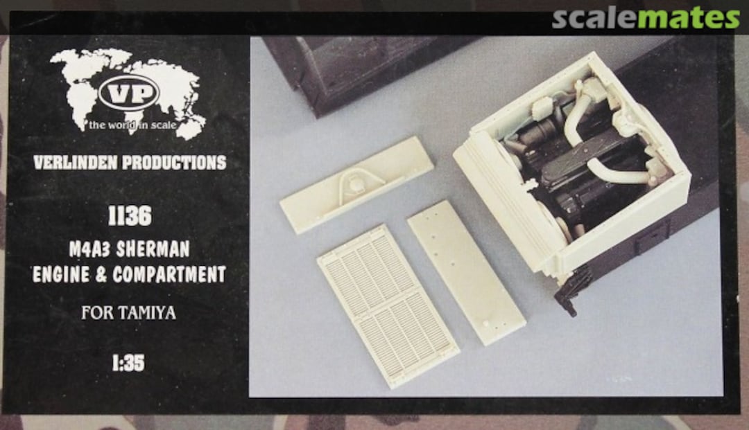 Boxart M4A3 Sherman Engine and Compartment 1136 Verlinden Productions Boxart M4A3 Sherman Engine and Compartment 1136 Verlinden Productions