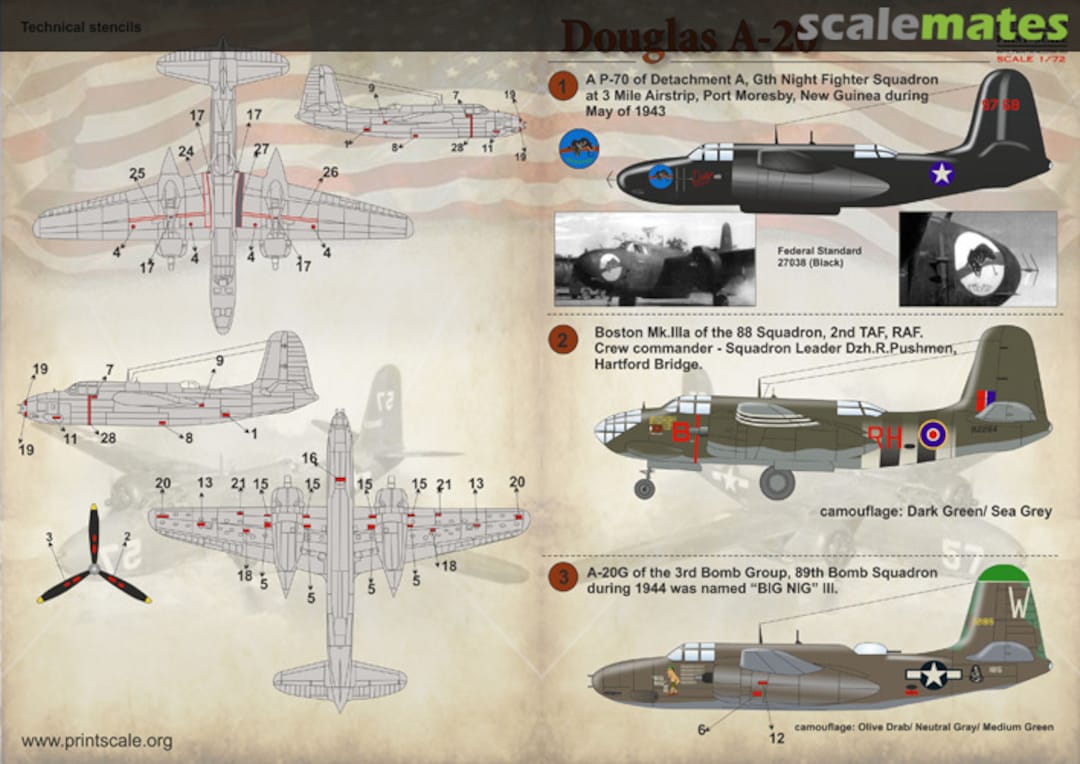 Boxart Douglas A-20 72-084 Print Scale Boxart Douglas A-20 72-084 Print Scale