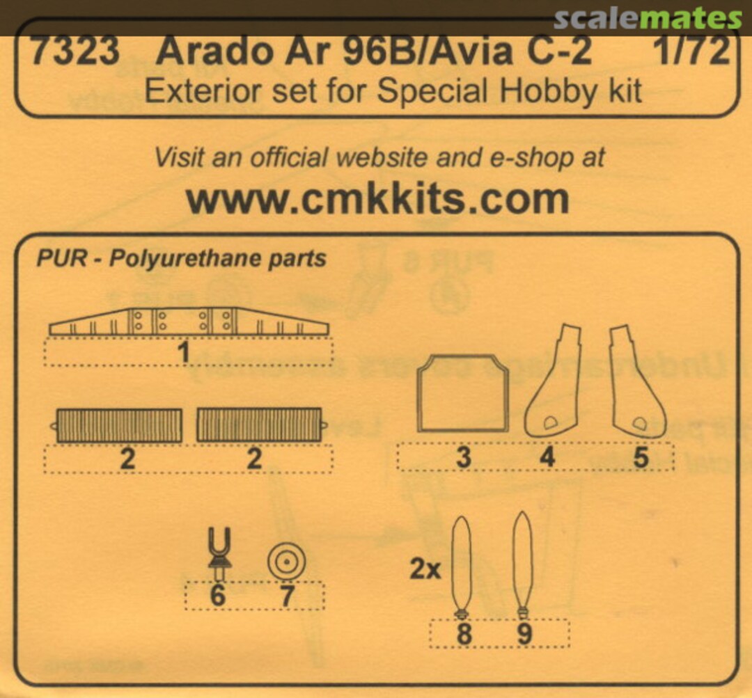 Boxart Arado Ar 96B/Avia C-2 Exterior set 7323 CMK Boxart Arado Ar 96B/Avia C-2 Exterior set 7323 CMK