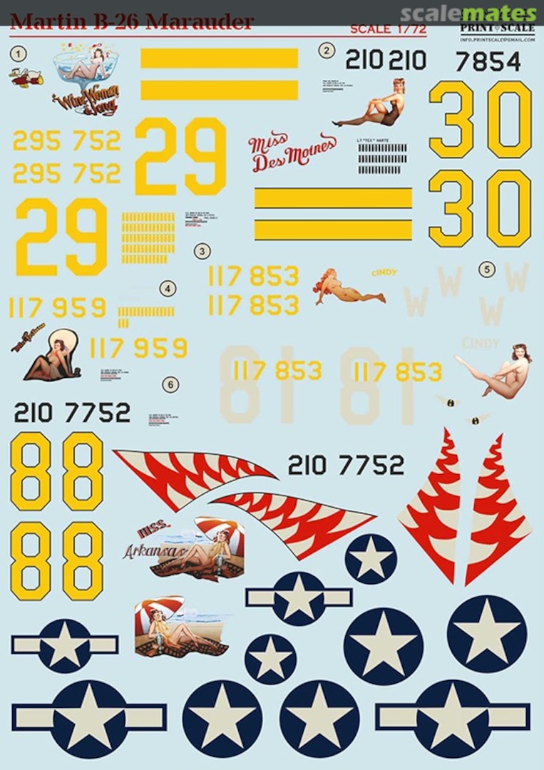 Boxart Martin B-26 Marauder 72-325 Print Scale