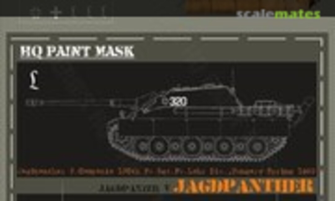 1:16 Jagdpanther 3.kompanie 130th Pz.Rgt. Pz.Lehr Div. Hungary Spring 1945 Paint Mask (HQ-Masks JGP 016) JGP 016