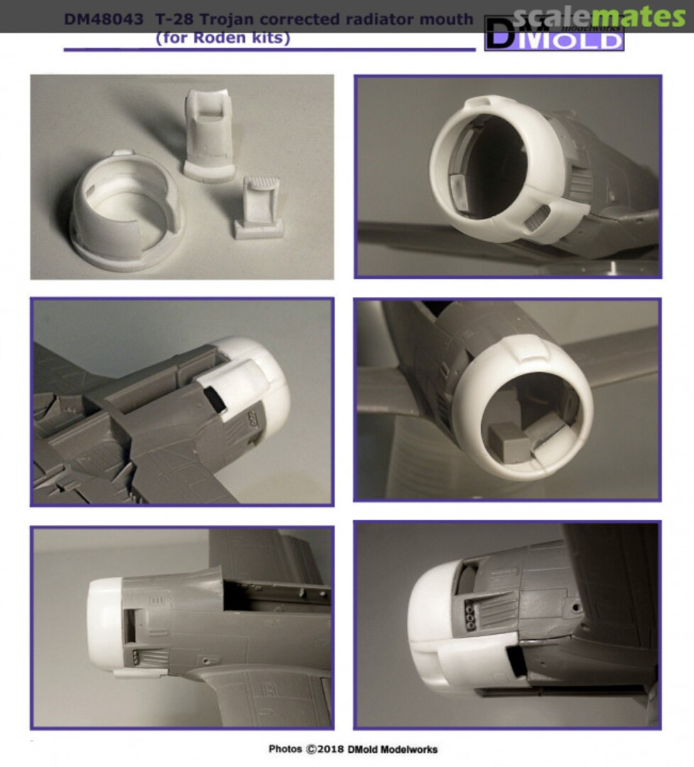 Boxart T-28 Trojan corrected radiator mouth DM48043 DMold Modelworks Boxart T-28 Trojan corrected radiator mouth DM48043 DMold Modelworks