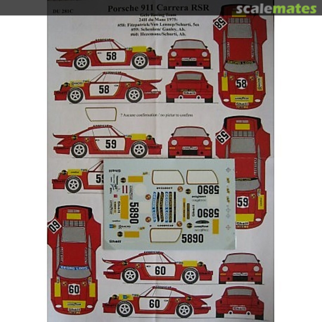 Boxart Porsche 911 Carrera RSR DU 281C Renaissance Boxart Porsche 911 Carrera RSR DU 281C Renaissance