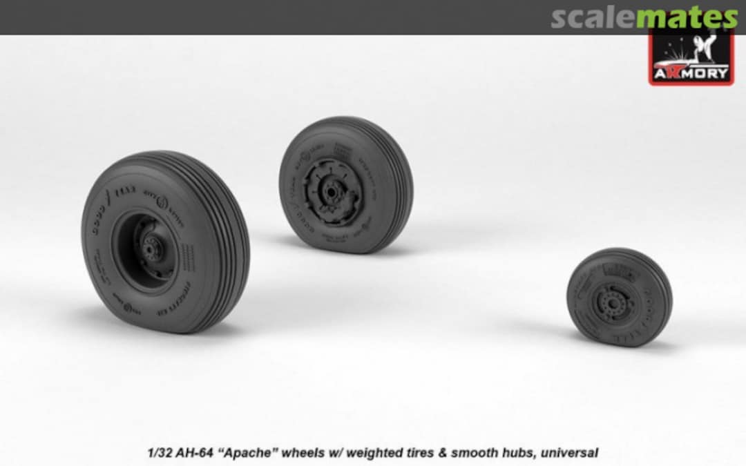 Boxart AH-64 Apache wheels w/ weighted tires, smooth hubs AW32311 Armory Boxart AH-64 Apache wheels w/ weighted tires, smooth hubs AW32311 Armory