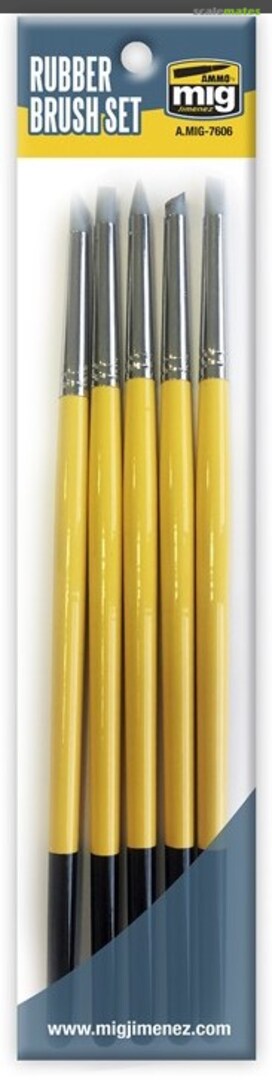 Boxart Rubber Brush Set A.MIG-7606 Ammo by Mig Jimenez