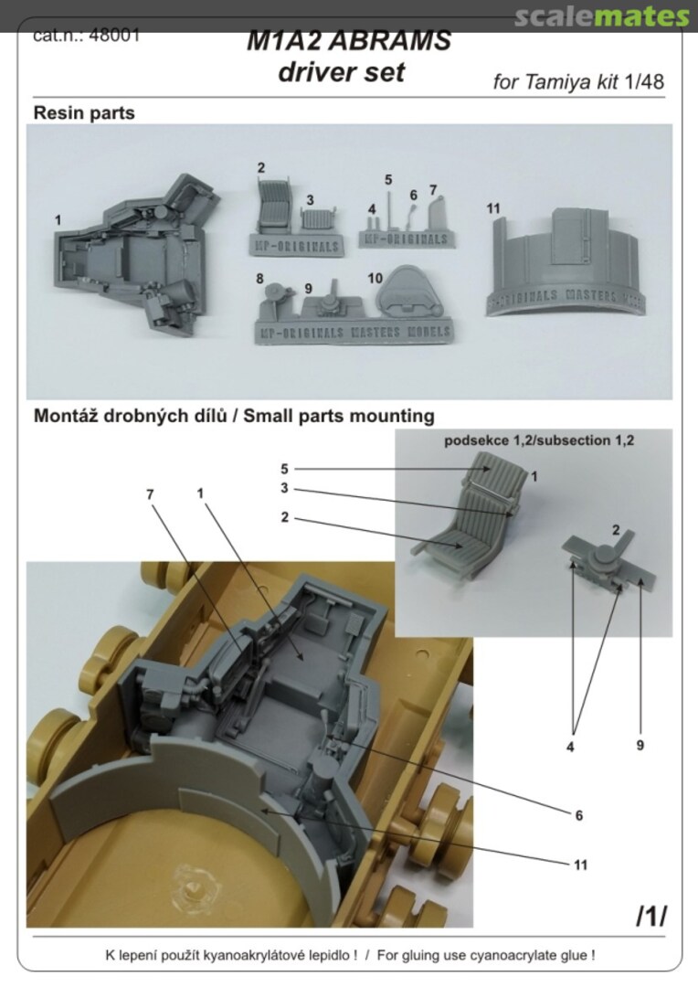 Boxart M1A2 Abrams driver set 48001 MP Originals Masters Models Boxart M1A2 Abrams driver set 48001 MP Originals Masters Models