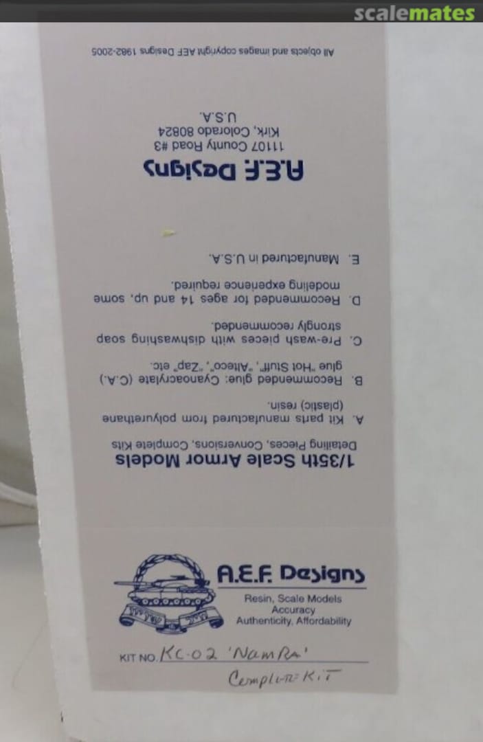 Boxart Namer complete kit KC-02 A.E.F. Designs