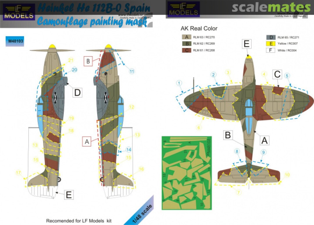 Boxart Heinkel He 112B-0 Spain M48103 LF Models Boxart Heinkel He 112B-0 Spain M48103 LF Models