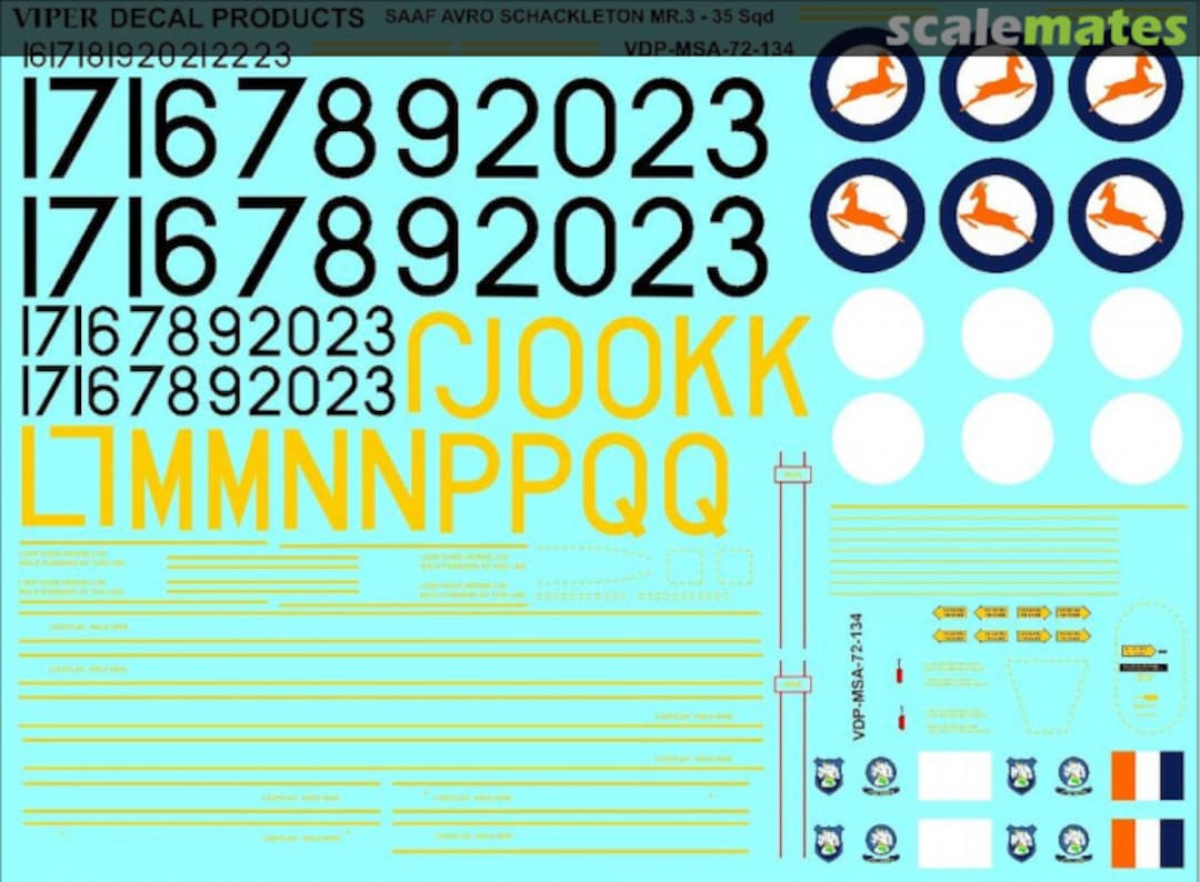 Boxart SAAF Avro Shackleton MR3 MSA72134 Viper Decal Products Boxart SAAF Avro Shackleton MR3 MSA72134 Viper Decal Products