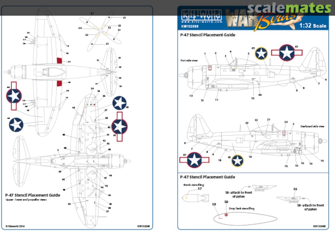 Boxart P-47 Thunderbolts KW132098 Kits-World Boxart P-47 Thunderbolts KW132098 Kits-World