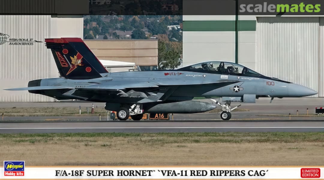 Boxart F/A-18F Super Hornet `VFA-11 Red Rippers CAG´ 02160 Hasegawa