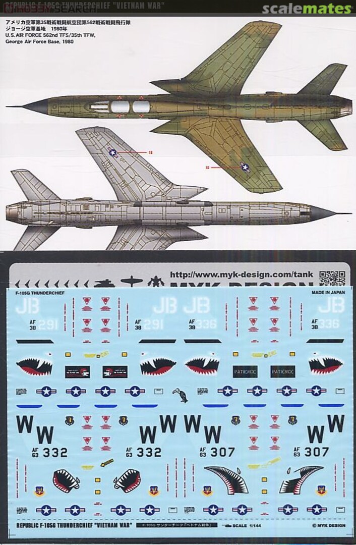 Boxart F-105G Thunder Chief `Vietnam War` A-208 MYK Design Boxart F-105G Thunder Chief `Vietnam War` A-208 MYK Design