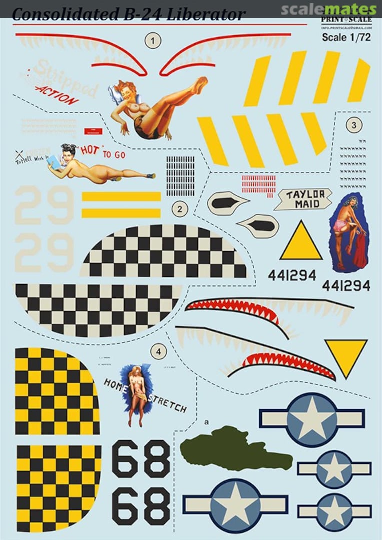 Boxart Consolidated B-24 Liberator 72-324 Print Scale Boxart Consolidated B-24 Liberator 72-324 Print Scale