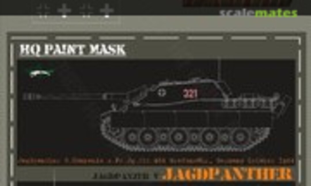 1:16 Jagdpanther 3.Kompanie s.Pz.Jg.Abt.654 Grafenwohr October 1944 Paint Mask (HQ-Masks JGP 017) JGP 017