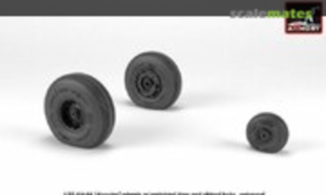 1:32 AH-64 Apache wheels w/ weighted tires, ribbed hubs (Armory AW32312) AW32312