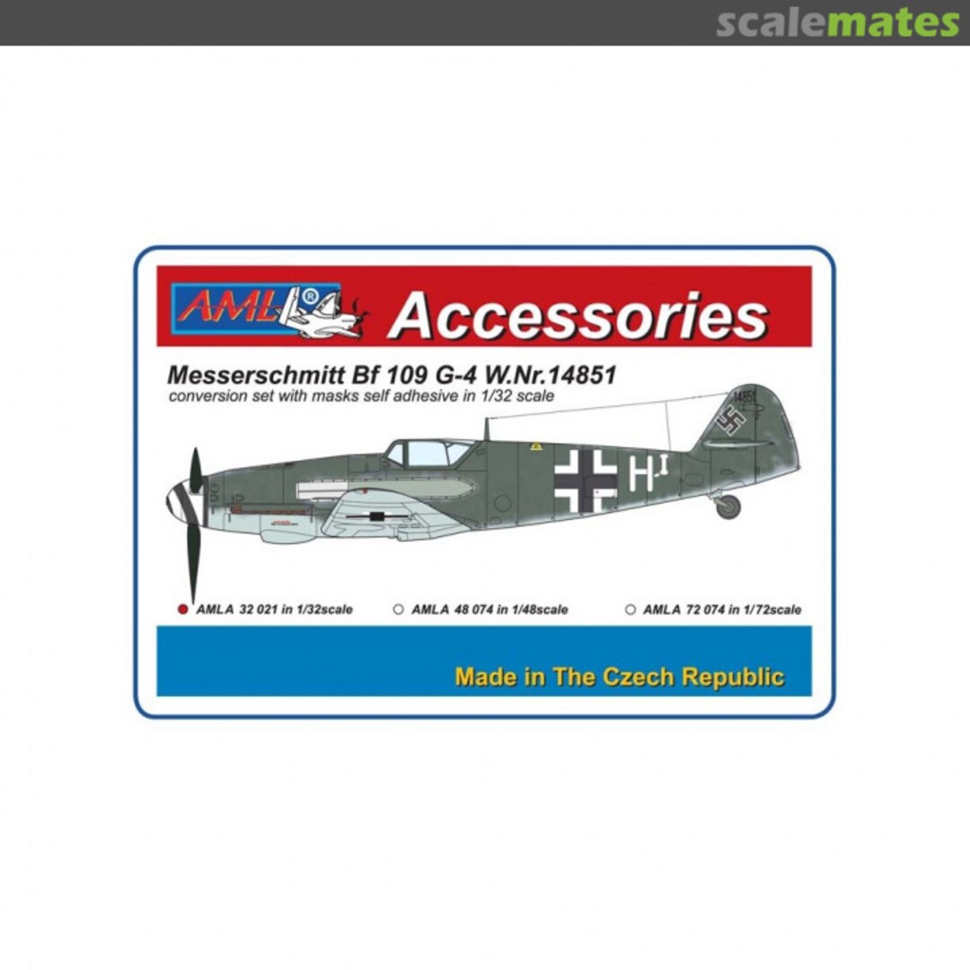 Boxart MESSERSCHMITT BF 109 G-4 W.NR14851 AMLA 32 021 AML Boxart MESSERSCHMITT BF 109 G-4 W.NR14851 AMLA 32 021 AML