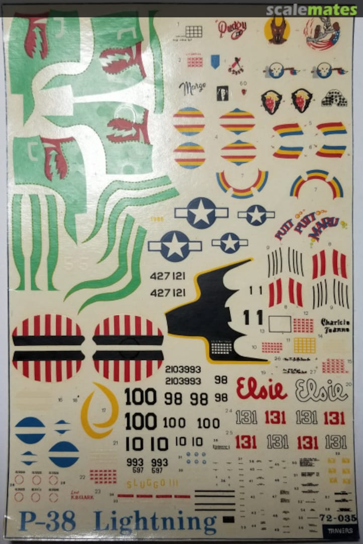 Boxart Lockheed P-38 Lightning 72-035 Travers Boxart Lockheed P-38 Lightning 72-035 Travers