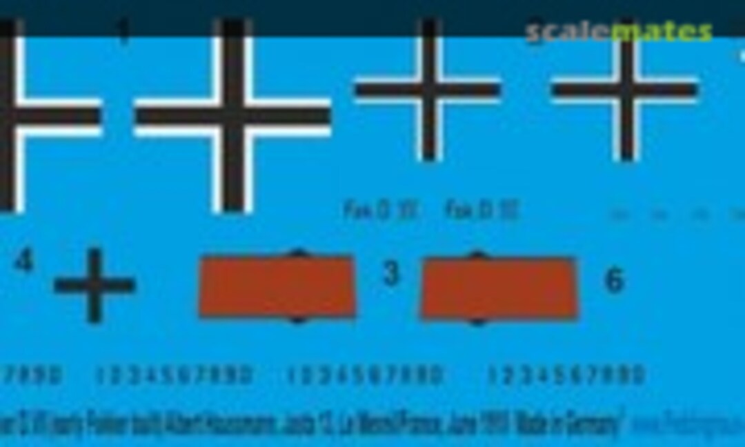 1:72 Fokker D.VII (early fokkerbulit) Albert Haussmann, Jasta 13, Le Mesnil/France, June 1918 (Peddinghaus-Decals 72 3975) 72 3975